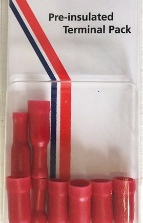 TERMINAL PP INSUL BRASS BUTT CONN PKT6 PRPK40