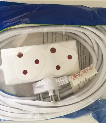 EXTENSION CORD WHITE 10MTX10AMP (2X3 PIN) EXT010
