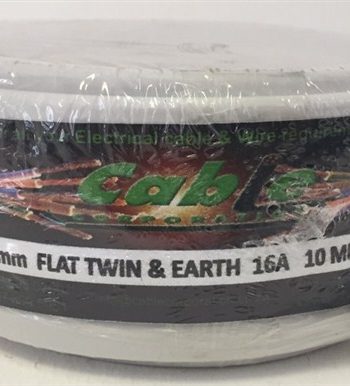 Wire Flat Twin Prepack White 2+E 1.5Mm X 10Met