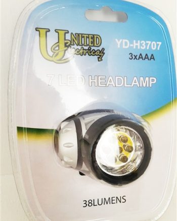 TORCH HEAD LAMP 7LED 38 LUMENS 3AAA YDH3707