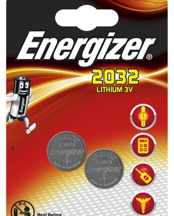 Energizer Cr2032Bs1 3V Lithium Coin Battery (2 Pack) (Moq 12)
