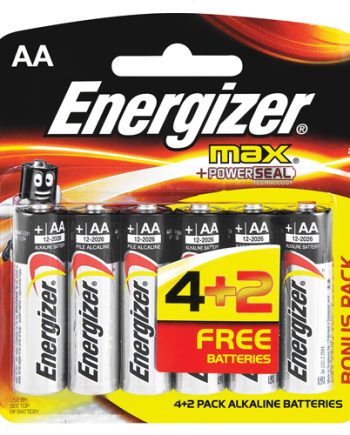 Energizer Max Aa - 6 Pack  4+2 Free E91Bp6