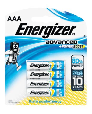 Energizer Advanced Aaa - 4 Pack  (Moq 12)  X92Rp4