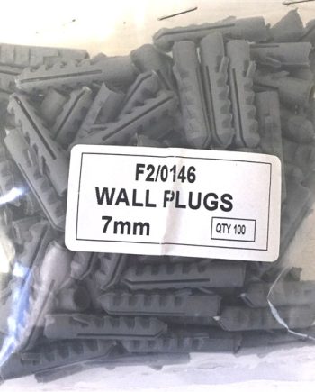 Wall Plugs Plastic  7Mm Grey Box 100