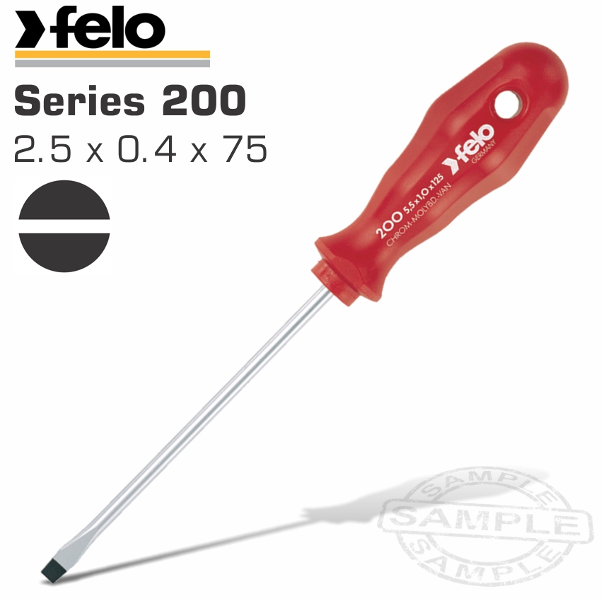 Felo 200 Sl2.5X0.4X75 S/Driver Shock Proof