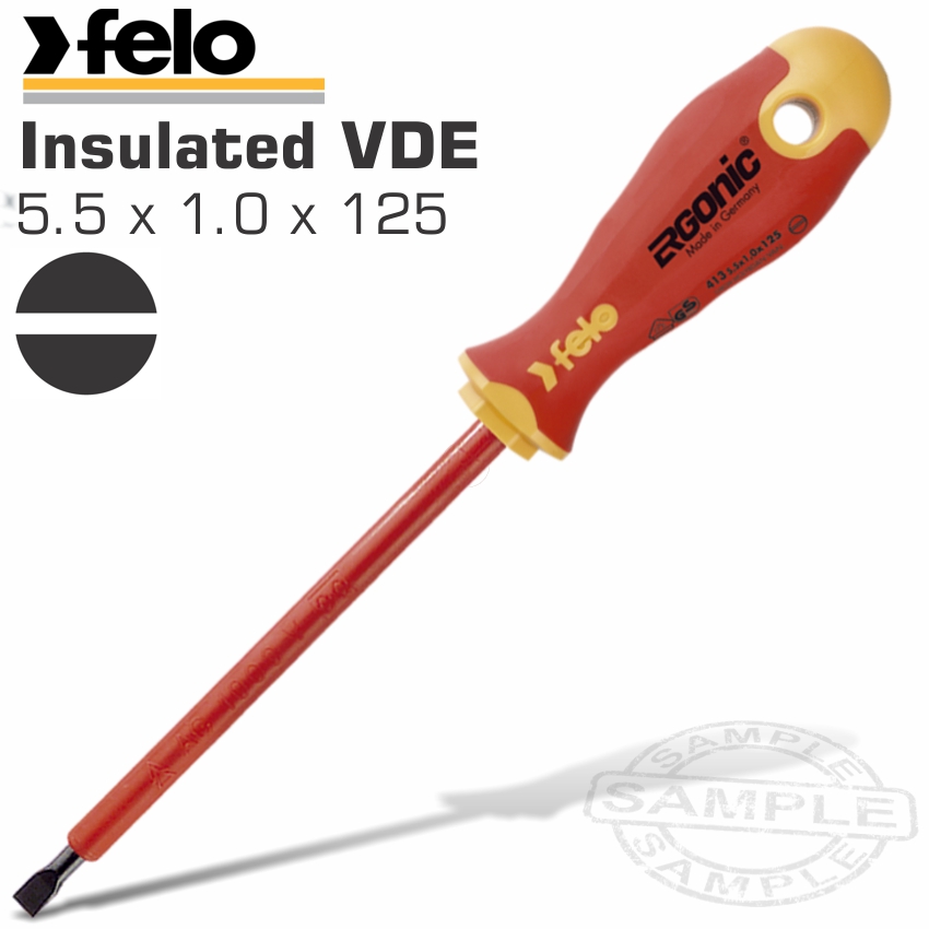 Felo 413 Sl5.5X1.0X125 S/Driver Ergonic Insulated Vde