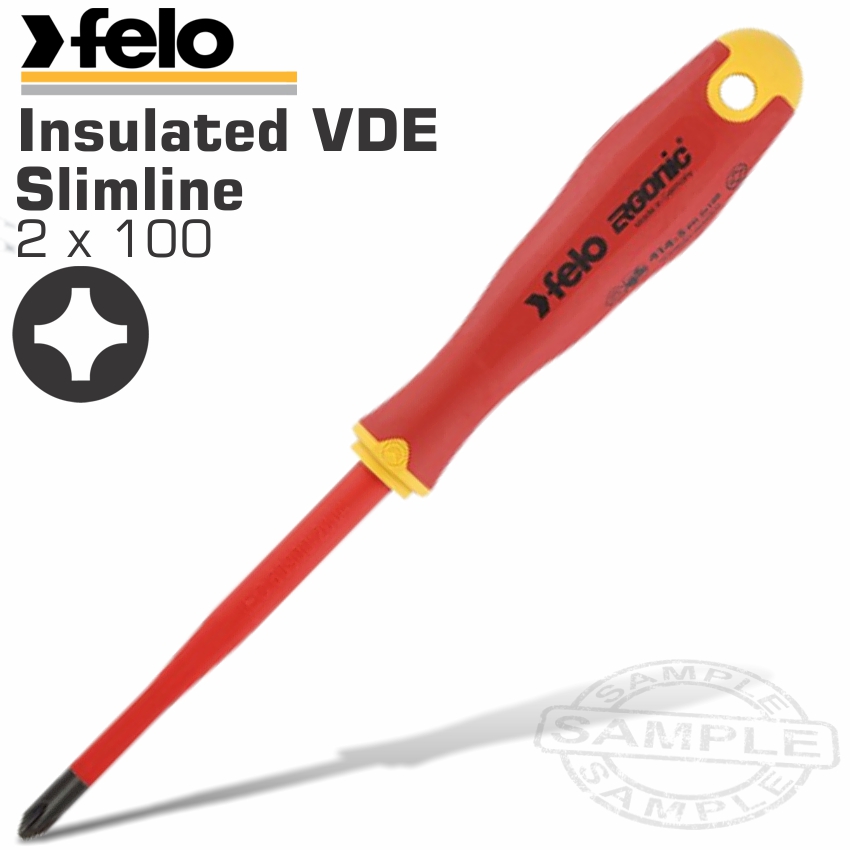 Felo 414 Ph2X100 S/Driver Ergonic Slimline Insulated Vde
