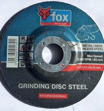 Abrasive Fox Grind Stainless Steel 115X6.0Mm Pro