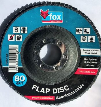Abrasive Fox Flap Disc 115Mm Alu/Oxide 80G Pro
