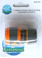 GARDEN HOSE CONNECTOR 1/2" STOP H20011 SOFTGRIP - 