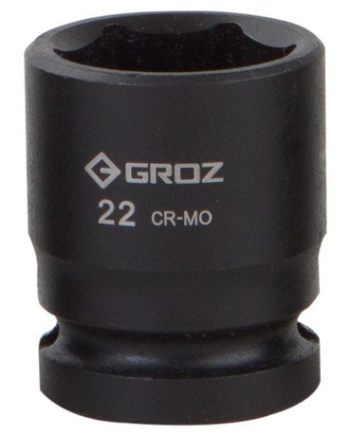 Impact Socket Hex Groz 1/2"  Dr 22Mm Crmo