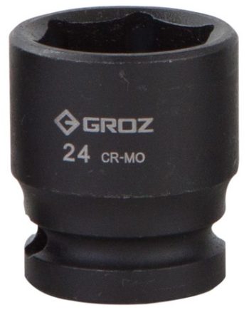 Impact Socket Hex Groz 1/2"  Dr 24Mm Crmo