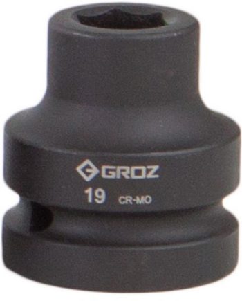 Impact Socket Hex Groz 1"  Dr 19Mm Crmo
