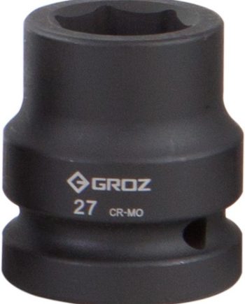 Impact Socket Hex Groz 1"  Dr 27Mm Crmo