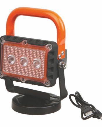 Groz Work Light Rechargable W/Li Ion 9W Mbase Usb