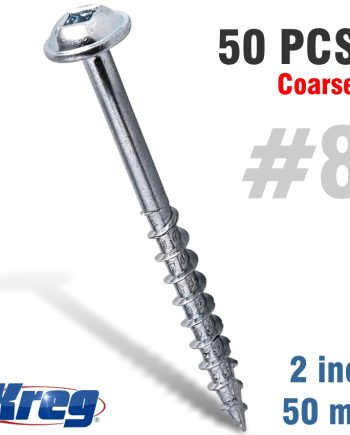 Kreg Pocket Hole Screws 2' #8 Coarse Washer Head 50Ct