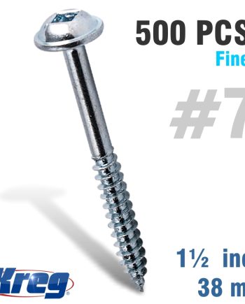 Kreg Pocket Hole Screws 1-1/2' #7 Fine Washer Head 500Ct
