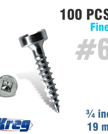 Kreg Pocket Hole Screws 75' #6 Fine Pan Head 100Ct