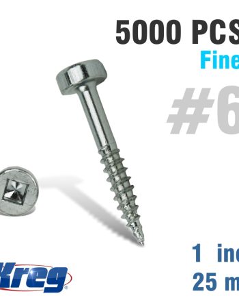 Kreg Pocket Screws 1' #6 Fine Pan Head 5000Ct