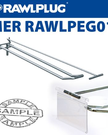 Double Hook With Plastic Price Tag 225Mm