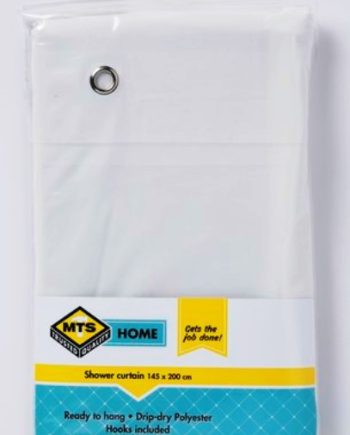 Mts Home Pvc Shower Curtain White