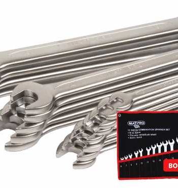 Spanner Matpro Combination Set 6-22 17Pc T/Roll
