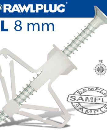 Plastic Toggle With Screw 8Mm 5 Per Bag