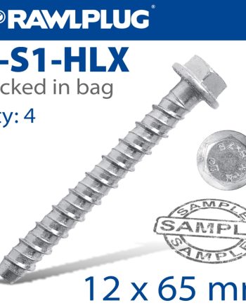 Concrete Screwbolt 12X65Mm 4 Per Bag