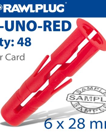 Universal Plug Red 6Mm X 28Mm  X48-Clip