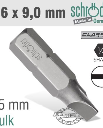 Schroder Slotted Bit 1.6X9.0 25Mm Bulk