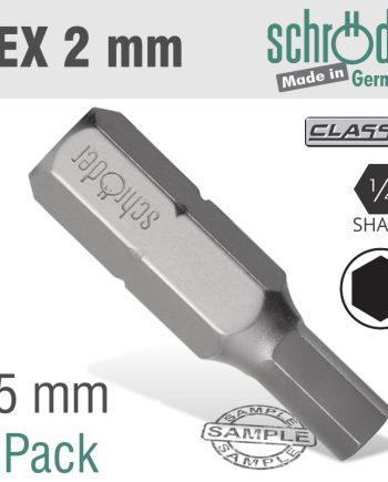 Schroder Hex/Allen Ins.Bit 2Mm 2/Pack