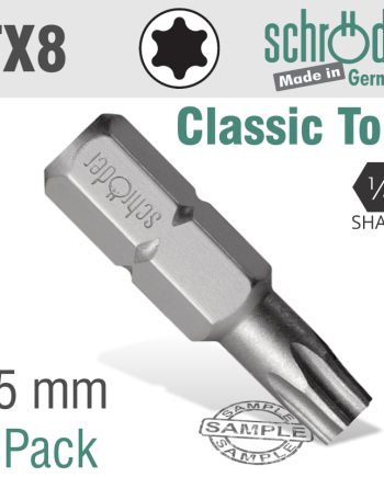 Schroder Torx Tx8 Classic Bit 25Mm 2Cd