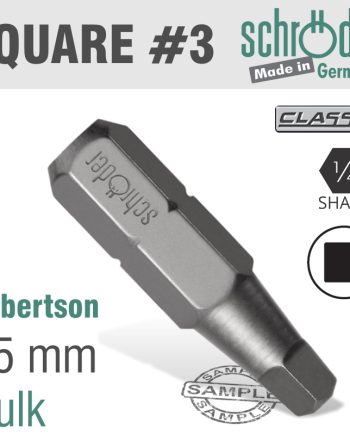 Schroder Square Recess No.3 Insert Bit
