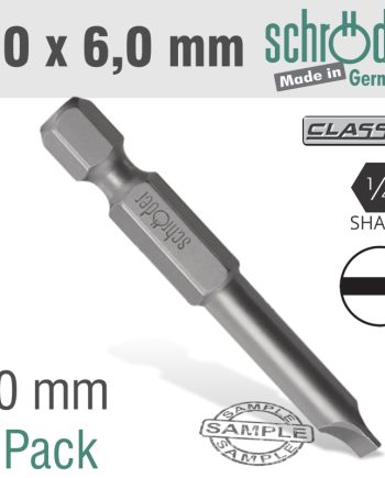 Schroder Slotted Bit 1X6Mm 50Mm 2Cd