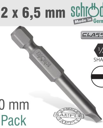 Schroder Slotted Bit 1.2X6.5Mm 50Mm 2Cd