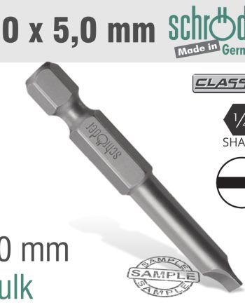Schroder Slotted Bit 1.0X5Mm 50Mm 2Cd