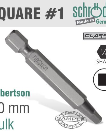 Schroder Screwdriver Bit Square Recess No.1 X 50Mm