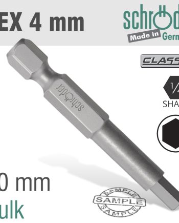 Schroder Hex 4 X 50Mm Classic Power Bit Bulk