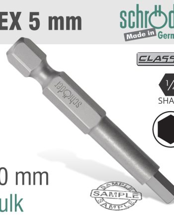 Schroder Hex 5 X 50Mm Classic Power Bit Bulk