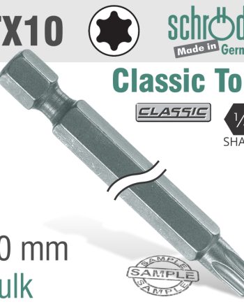 Schroder Torx Tx10 X 70Mm Classic Power Bit Bulk