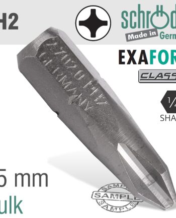 Schroder Ph2 Exaform Classic Insert Bit 25Mm Bulk