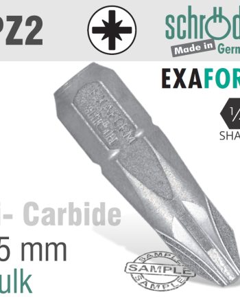 Schroder Pozi.2 25Mm Exaform Tit.Carbide  Insert Bit