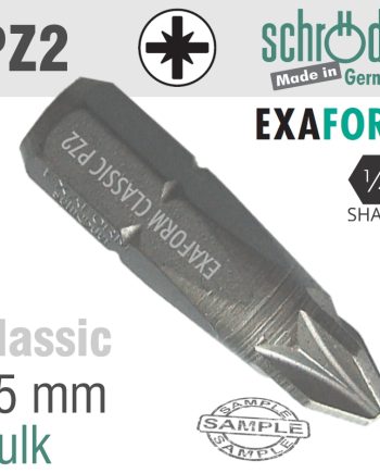 Schroder Pozi.2 Exaform Classic Insert Bit 25Mm Bulk