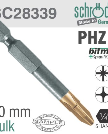 Schroder Phz No 3 X 50Mm Titanium Nitrate Coated Bits