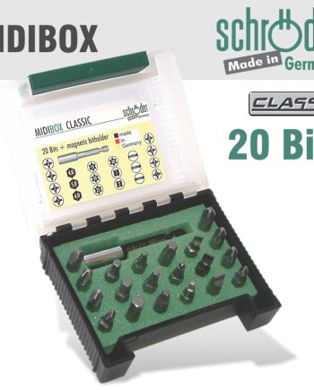 Schroder Midi-Box 21 Pce Ph Pz Hex Tx Slot Sq With Mag Bit Holder