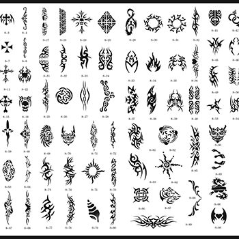 Book 08 Tattoo Stencils 100 Designs Per Book 4 Designs On Ea A4 Sheet