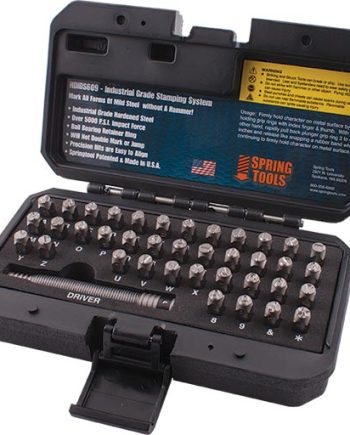 Souber Tools Spring Tool 39 Piece Industrial Number & Letter Set 6.35Mm 1/4'