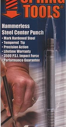 Souber Tools Spring Tool Hammerless Steel Center Punch Spring