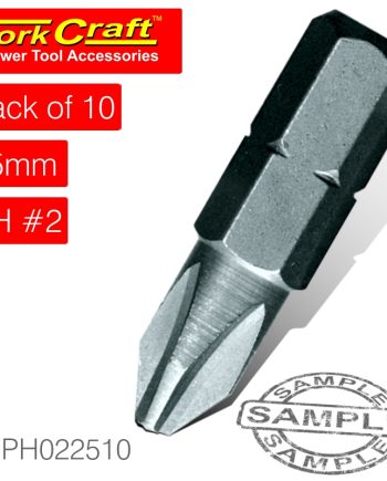 Tork Craft Insert Bit Ph2 25Mm 10Pce Philips Screwdiver Bit