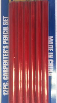 PENCIL CARPENTERS BOX OF 12 BLACK BDT077